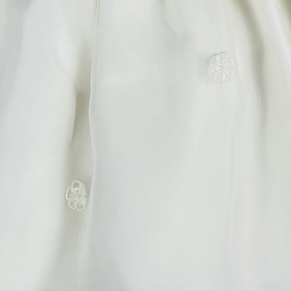 Cinderella Baby Dress 18M White Floral Embroidered Organza Special Occasion Gown - Picture 5 of 14